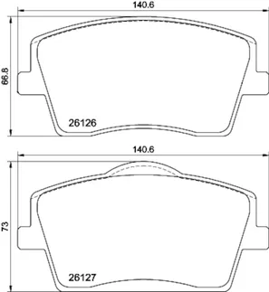Hella Pagid Front Disc Brake Pad Set - 32276931